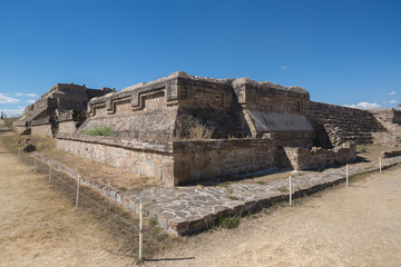 Monte Alban is a large pre-Columbian archaeological site in Oaxaca, Mexico
