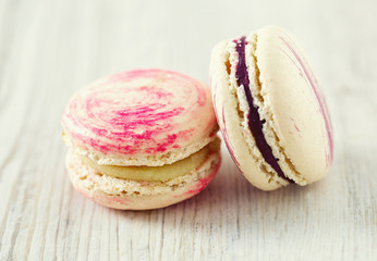 fresh colorful macaroons