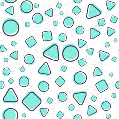 Abstract seamless pattern with geometric shapes and texture.