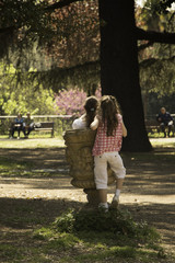 Playing at the park