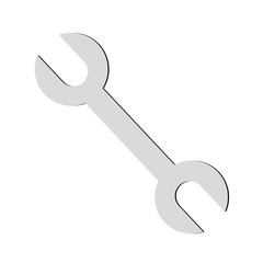 Wrench Icon gray on a white background