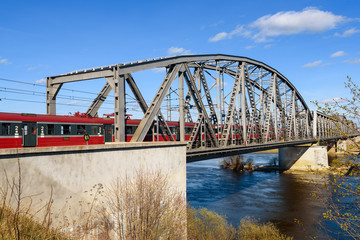 Old Vistula railroad bridge in Tczew. Poland, Europe.