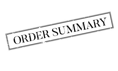 Fototapeta premium Order Summary rubber stamp. Grunge design with dust scratches. Effects can be easily removed for a clean, crisp look. Color is easily changed.
