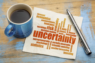 uncertainty and risk word cloud