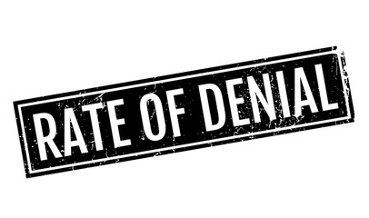 Rate Of Denial rubber stamp. Grunge design with dust scratches. Effects can be easily removed for a clean, crisp look. Color is easily changed.
