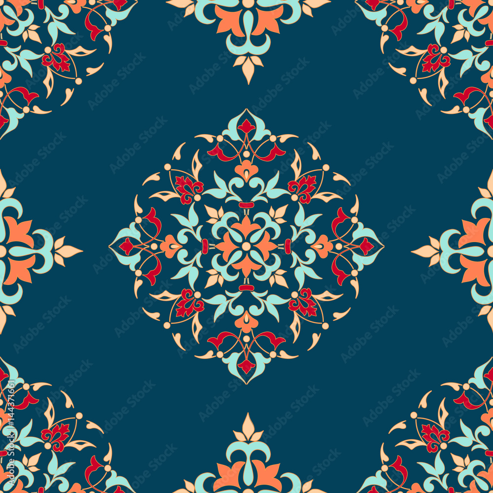 Poster Zentangle styled geometric ornament pattern element. Orient traditional ornament. Boho styled. Abstract geometric seamless pattern elegant element for cards and invitations.