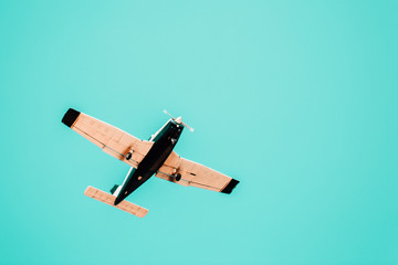 Air Plane Blue Sky Flying Concept