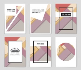 Fototapeta premium Abstract vector layout background set. For art template design, list, front page, mockup brochure theme style, banner, idea, cover, booklet, print, flyer, book, blank, card, ad, sign, sheet,, a4