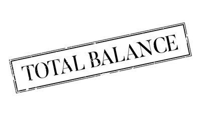 Total Balance rubber stamp. Grunge design with dust scratches. Effects can be easily removed for a clean, crisp look. Color is easily changed.