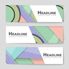 Fototapeta premium Abstract vector layout background set. For art template design, list, front page, mockup brochure theme style, banner, idea, cover, booklet, print, flyer, book, blank, card, ad, sign, sheet,, a4