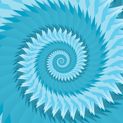 Into Infinity geometry. Abstract geometrical concentric swirl background. Sea shell like structures. Fractal swirl background. Concentric wrapping geometry.