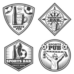 Vintage Sport Bar Emblems Set