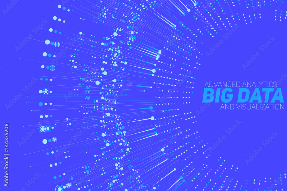 Poster big data circular blue visualization. futuristic infographic. information aesthetic design. visual d