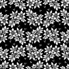 Vector flower seamless pattern background. Elegant texture for backgrounds. Classical luxury old fashioned floral ornament, seamless texture for wallpapers, textile, wrapping.