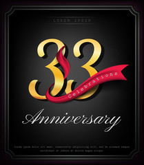 Anniversary emblems template design