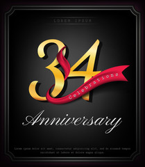 Anniversary emblems template design