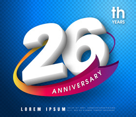 Anniversary emblems 1 anniversary template design