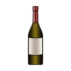 white wine bottle icon image vector illustration design 