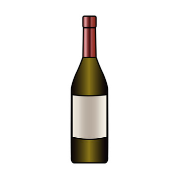 white wine bottle icon image vector illustration design 