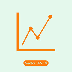 Infographic, chart  icon, vector illustration. Flat design style