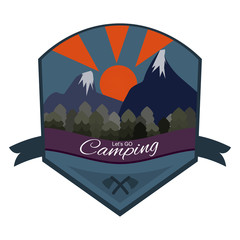 Logo camping forest
