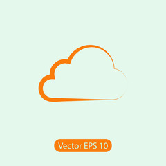  cloud icon, vector illustration. Flat design style