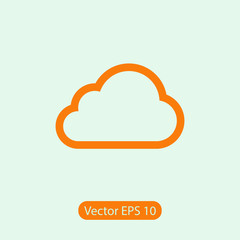  cloud icon, vector illustration. Flat design style