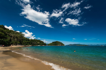 Fototapeta na wymiar Tropical Beach with Turquoise Water Somewhere in Brazil