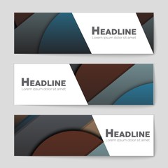 Fototapeta premium Abstract vector layout background set. For art template design, list, front page, mockup brochure theme style, banner, idea, cover, booklet, print, flyer, book, blank, card, ad, sign, sheet,, a4