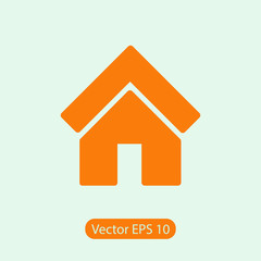 house icon, vector illustration. Flat design style