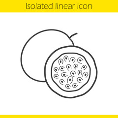 Passion fruit linear icon