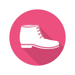 Boot flat design long shadow icon