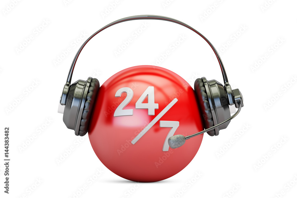 Poster support service, call center concept. 3d rendering