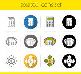 Banking and finance icons set