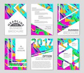Abstract vector layout background set. For art template design, list, page, mockup brochure theme style, banner, idea, cover, booklet, print, flyer, book, blank, card, ad, sign, sheet,, a4
