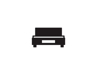 Flat bed furniture icon