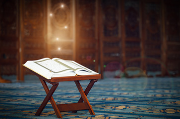 Quran - holy book of Islam in Malaysian mosque