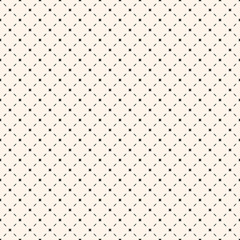 Fototapeta premium Vector seamless pattern. Stylish geometric minimalist texture with simple elements, diagonal lines. Repeat abstract background. Illustration of mesh, lattice. Design for prints, decor, fabric, cloth