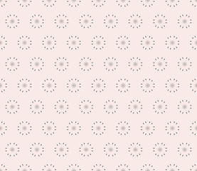 Vector ornamental seamless pattern, light minimalist geometric background, abstract monochrome floral texture, tiny elements. Stylish modern design for prints, decor, digital, fabric, textile, cloth
