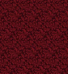 Foto op Plexiglas Bordeaux Vector damast naadloze patroon achtergrond. Klassieke luxe ouderwetse damast sieraad, koninklijke Victoriaanse naadloze textuur voor behang, textiel, inwikkeling. Exquise bloemen barok sjabloon.