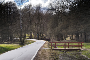 track in the Park in spring