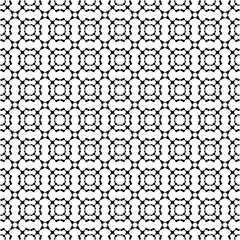 Vector monochrome seamless pattern, black & white geometric background with simple angled figures, polygons. Square ornamental illustration. Abstract texture, repeat tiles. Design for decor, textile