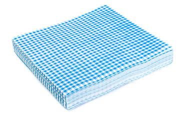 Serving Disposable paper napkins isolated on white background