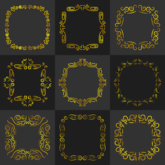 Golden Vintage frame decoration set
