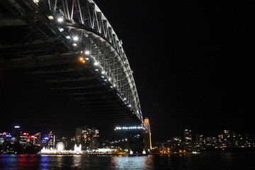 The bridge of Sydney by night 