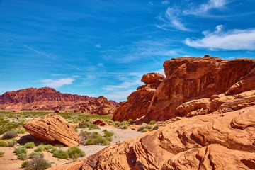 Incredibly beautiful landscape in Southern Nevada, Valley of Fire State Park, USA.