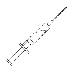 Syringe with medicine.Medicine single icon in black style vector symbol stock illustration web. - 144400222
