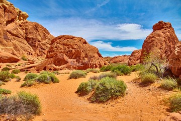 Incredibly beautiful landscape in Southern Nevada, Valley of Fire State Park, USA.