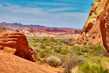 Incredibly beautiful landscape in Southern Nevada, Valley of Fire State Park, USA.