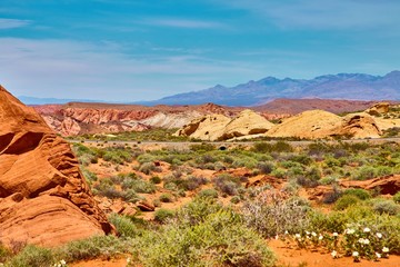 Incredibly beautiful landscape in Southern Nevada, Valley of Fire State Park, USA.